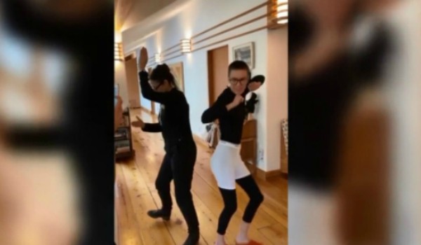 Demi Moore dancing with daughter Tallulah Moore