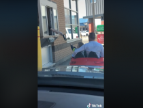 [TikTok Video] Young Boy Drives Toy Car Through Drive-Through with his Dad as the Passenger