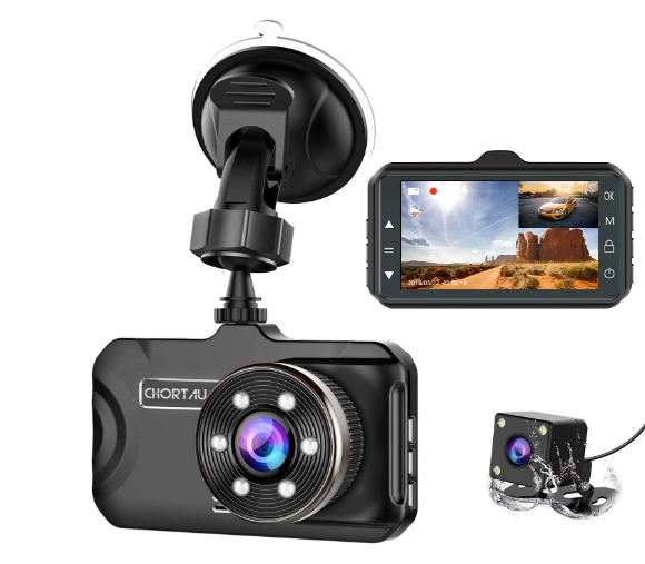 Apeman 1440P&1080P Dual Dash Cam, 1520p Max, Front and Rear Camera for Cars with 3 inch IPS Screen, Support 128gb, Driving Recorder with IR Sensor