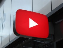 YouTube logo outdoors
