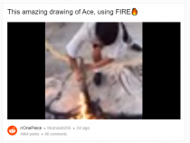 One Piece Fan draws Ace Using Fire