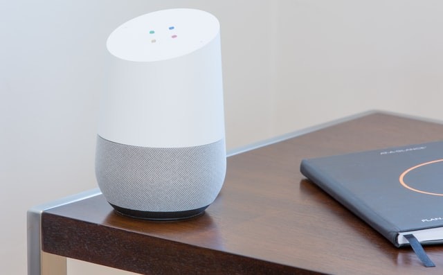Google Home on a table