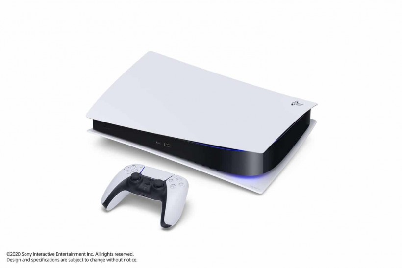 PlayStation 5 on its side