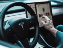 Inside a Tesla car