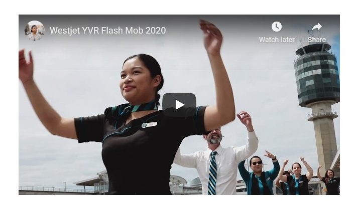 WestJet Staff Flash Mob Dance Party 2020
