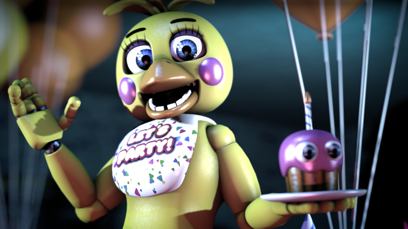 Toy Chica from one of the Five Night at Freddy's games