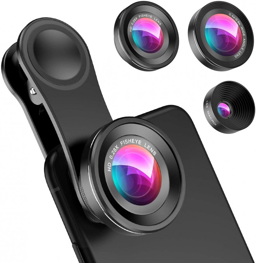 Criacr (2020 Upgraded New Version) Phone Camera Lens, 0.6X Wide Angle Lens, 180°Fisheye Lens, 15X Macro Lens, Clip on Cell Phone Lens Compatible with iPhone/Samsung/Google Pixel etc