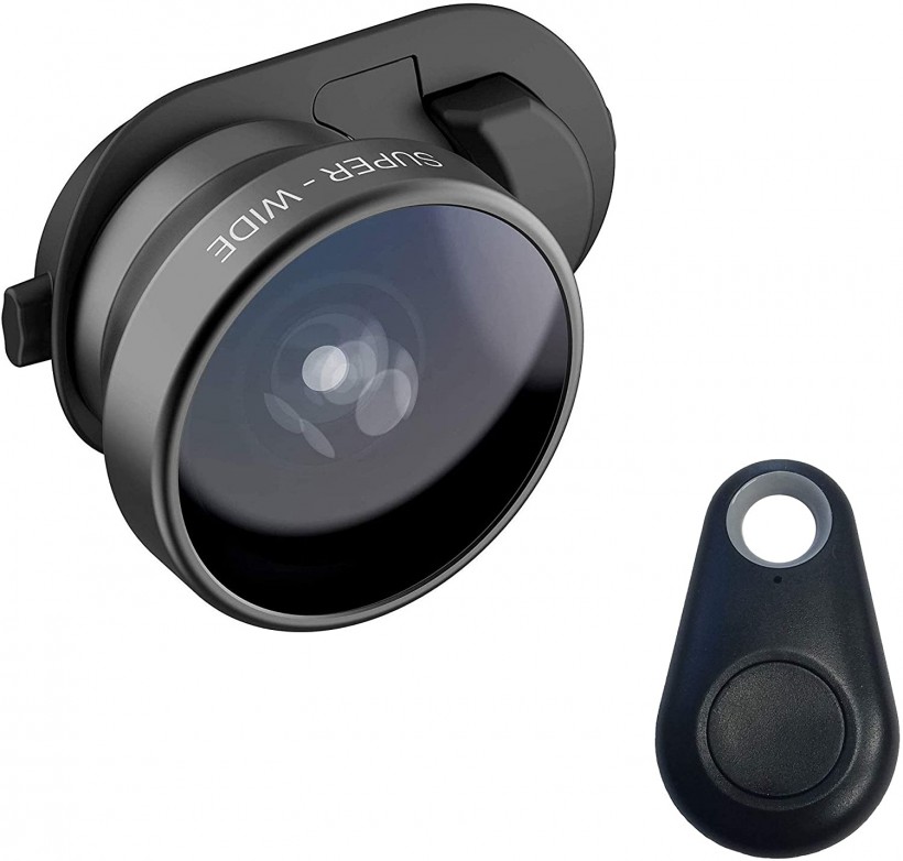 Olloclip Multi-Device Clip with 3-in-1 Essential Lens Kit Includes Fisheye + Super Wide Angle + Macro - Compatible with iPhone 11, Pixel and Samsung Galaxy Smartphones + Selfie Bluetooth Remote