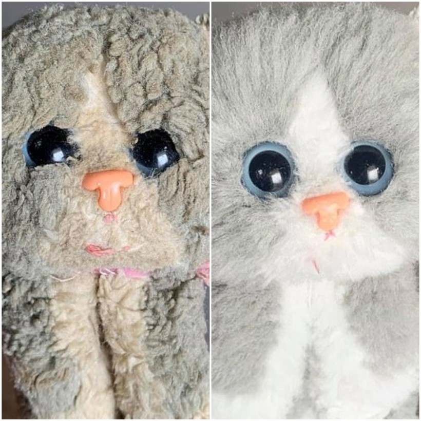 Kitty Kitty Kitten Toy (before and after restoration)