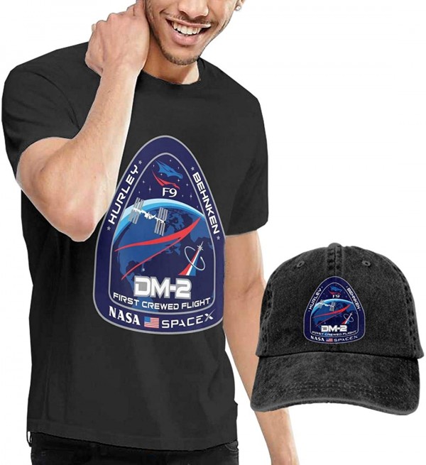 Men's NASA Spacex Dm-2 Short-Sleeved T-Shirtwith Hat 2 Piece Set