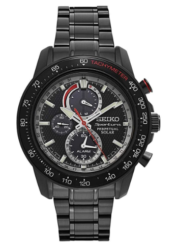 Seiko Men's Sportura Solar Perpetual Chronograph Watch
