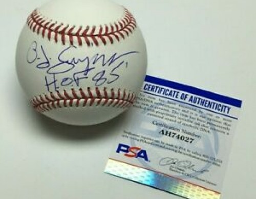O.J. Simpson Autographed Buffalfo Bills MLB Baseball