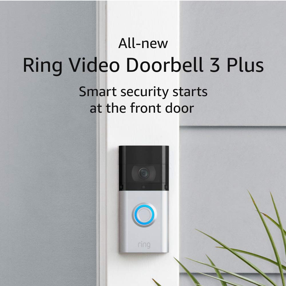  All-new Ring Video Doorbell 3 Plus – enhanced wifi, improved motion detection, 4-second video previews, easy installation