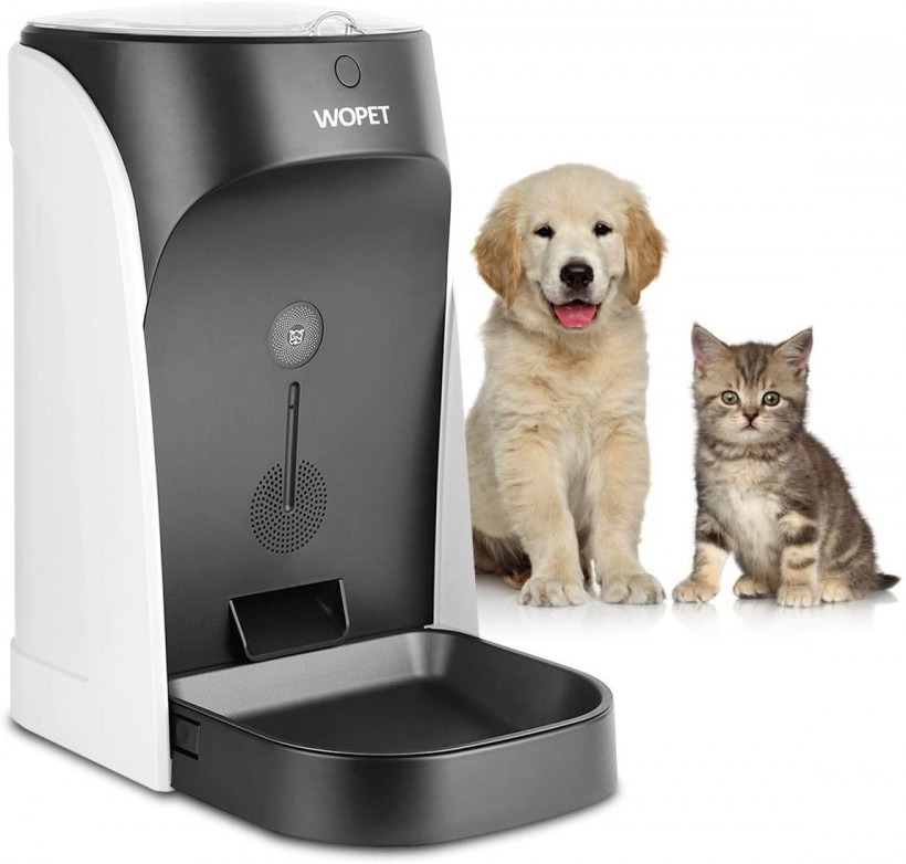 WOPET Automatic Cat Feeder, Pet Feeder Auto Dog Cat Feeder,Portion Control & Voice Recording – Timer Programmable Up to 4 Meals a Day