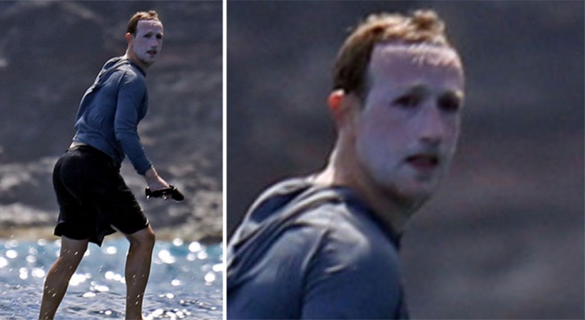Mark Zuckerberg with Too Much Sunscreen