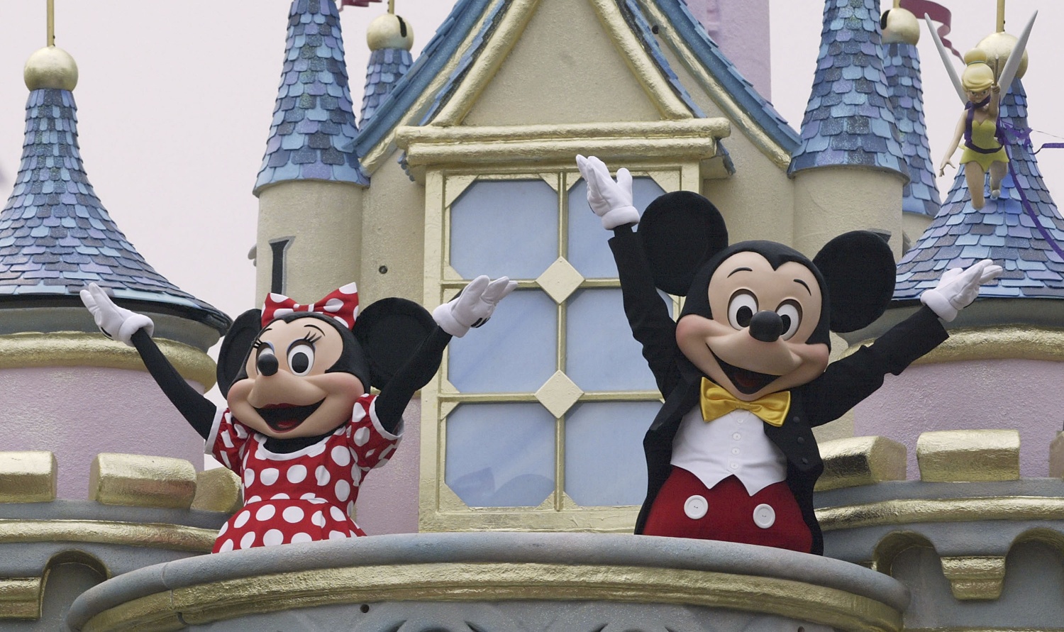Mickey Mouse and Minnie Mouse Perform at Disney Park