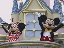 Mickey Mouse and Minnie Mouse Perform at Disney Park